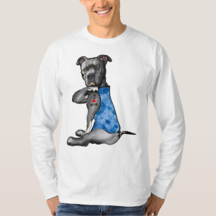Tie Dye PitBull - I Love Mum Pitbull Tattoo Mother T-Shirt