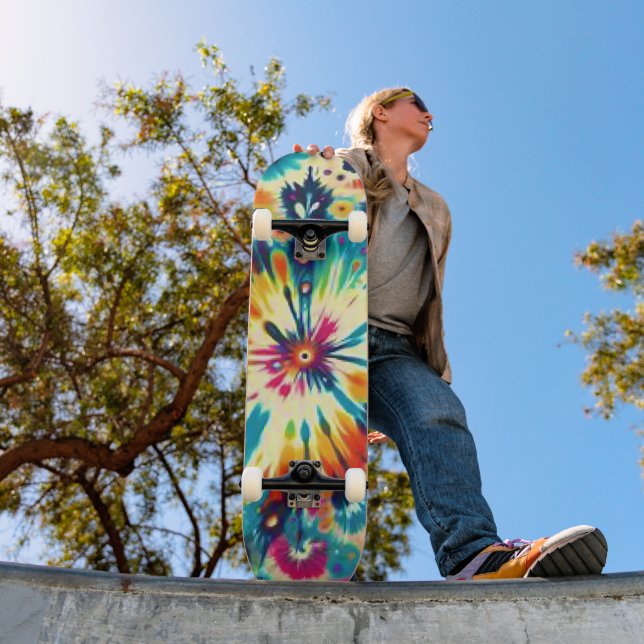 Tie Dye Pop Art Skateboard (Outdoor 1)