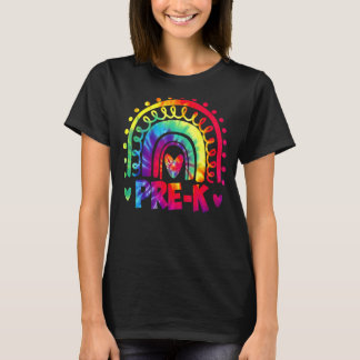 Tie Dye Prek Teacher Rainbow Preschool Back To Sch T-Shirt