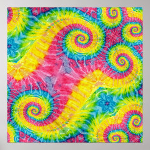 Tie dye print design poster