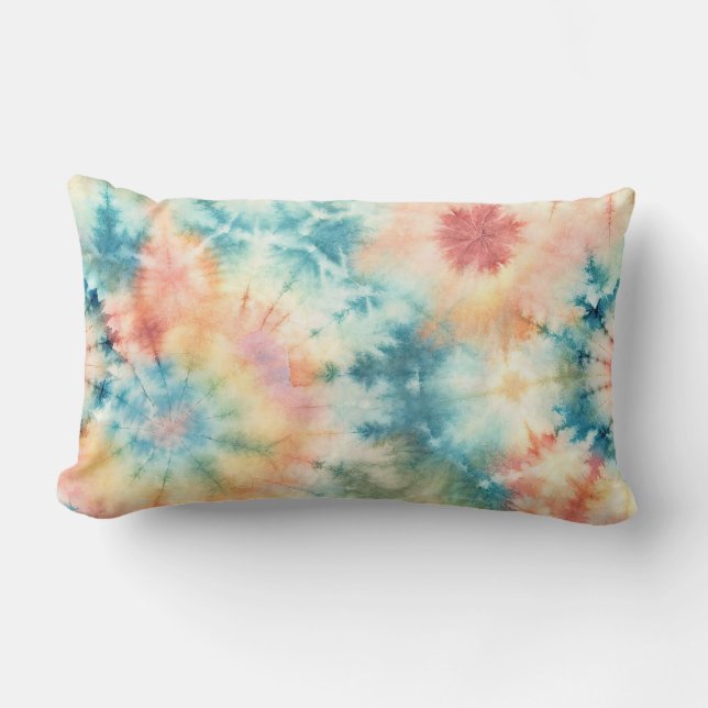Tie Dye Print Throw Pillow (Front)