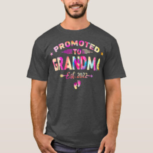 Tie Dye Promoted To Grandma Est 2022 Mothers Day N T-Shirt