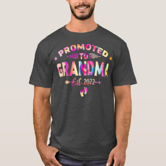 Tie Dye Promoted To Grandma Est 2022 Mothers Day N T-Shirt