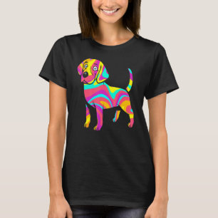 Tie-Dye Psychedelic Beagle Puppy Dog Rainbow Tripp T-Shirt