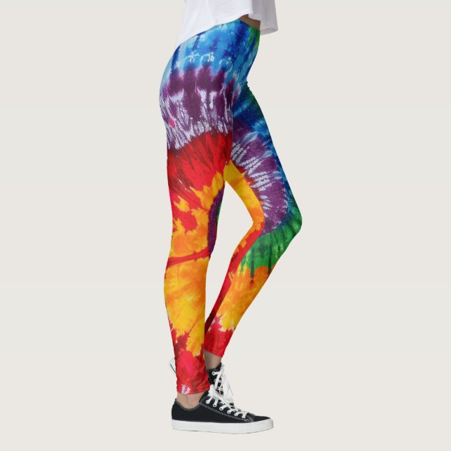 Tie Dye Psychedelic Pattern  Leggings (Right)