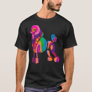 Tie Dye Psychedelic Poodle Puppy Dog Lover Rainbow T-Shirt