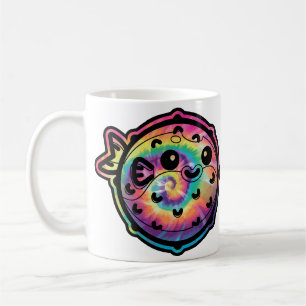 Tie Dye Puffer Fish Coffee Mug
