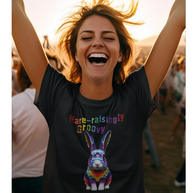 Tie Dye Rabbit Groovy Hare Retro Bunny T-Shirt (Creator Uploaded)