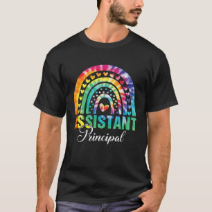Tie Dye Rainbow Assistant Principal Teacher Back T T-Shirt