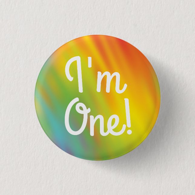 Tie Dye Rainbow Birthday Party Kids Cute 3 Cm Round Badge (Front)