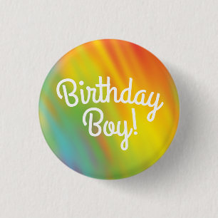 Tie Dye Rainbow Birthday Party Kids Cute 3 Cm Round Badge