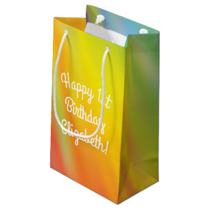 Tie Dye Rainbow Birthday Party Kids Cute Small Gift Bag