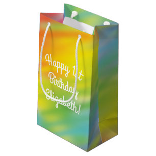Tie Dye Rainbow Birthday Party Small Gift Bag