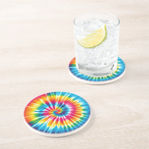 Tie Dye Rainbow Burst Coaster