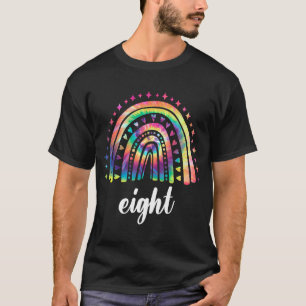 Tie Dye Rainbow Eight Year Old 8 Bday 8th Birthday T-Shirt