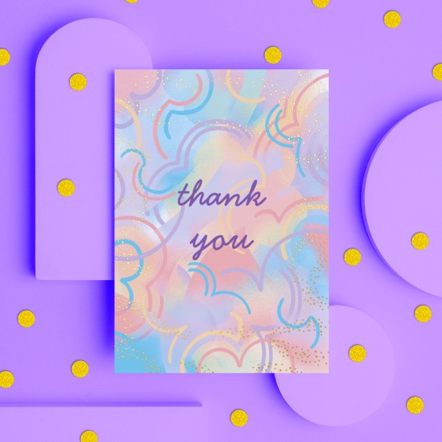 Tie Dye Rainbow Foil Greeting Card (Creator Uploaded)