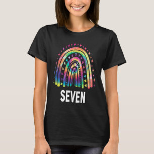 Tie Dye Rainbow Seven Year Old 7 Bday 7th Birthday T-Shirt