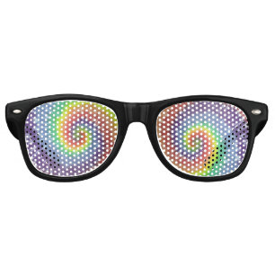 tie dye rainbow spiral sunglasses