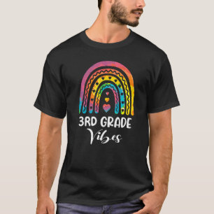 Tie Dye Rainbow Third 3rd Grade Vibes Back To Scho T-Shirt