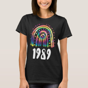 Tie Dye Rainbow Year Of Birth 1989 Birthday T-Shirt
