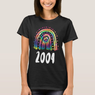 Tie Dye Rainbow Year Of Birth 2004 Birthday T-Shirt