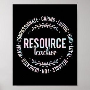Tie Dye Resource Teacher Appreciation For Women Me Poster