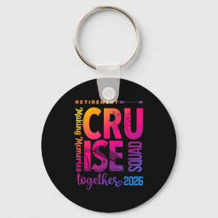 Tie Dye Retirement Cruise 2026 Crew Retired 2026 C Key Ring