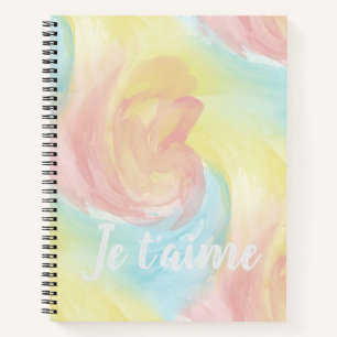 Tie-Dye Retro Pastel Painterly Watercolor in Love Notebook