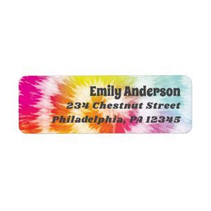 Tie-Dye Return Address Labels