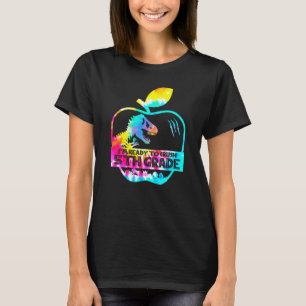 Tie Dye Rex Back To School Ready To Crush 5th Grad T-Shirt