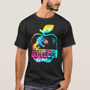 Tie Dye Rex Back To School Ready To Crush 5th Grad T-Shirt