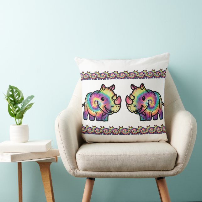 Tie-Dye Rhino Cushion (Chair)