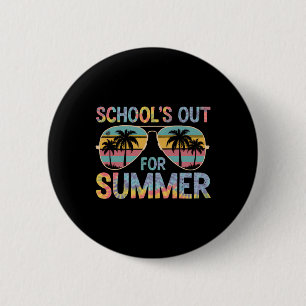 Tie Dye Schools Out For Summer Last Day Of School 6 Cm Round Badge