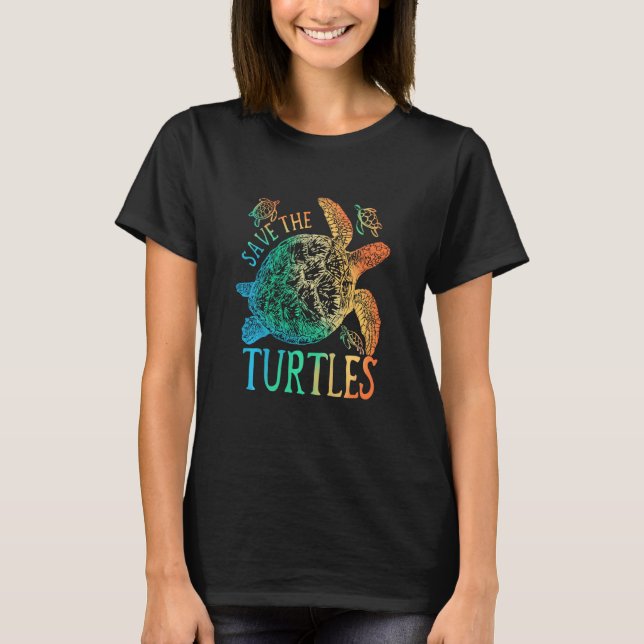 Tie Dye Sea Turtle Save The Turtles Women & Men An T-Shirt (Front)