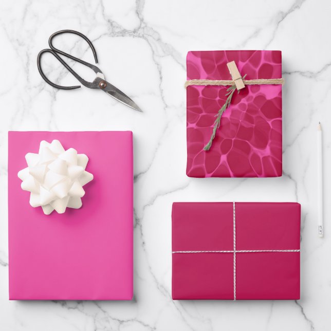 tie dye shades of pink   wrapping paper sheet (Front)