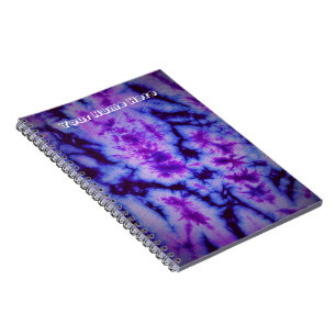 Tie Dye Shades of Purple & Blue Notebook