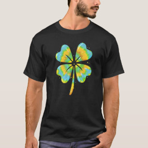 Tie Dye Shamrock Lucky Four Leaf C St. Patrick's D T-Shirt