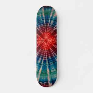 Tie Dye Skateboard - Blue Tiger Stripe