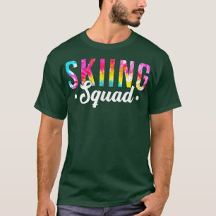 Tie Dye Skiing SquadMen Women Skier Snowboard Spor T-Shirt