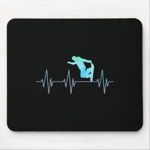 Tie Dye Snowboard Lover Snowboarding Heartbeat Sno Mouse Pad