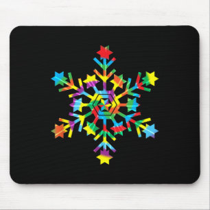 Tie Dye Snowflake Retro Hipe Christmas Holiday Xma Mouse Pad