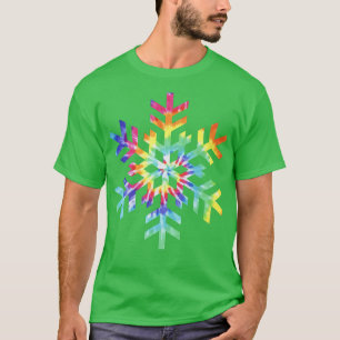 Tie Dye Snowflake Winter Christmas T-Shirt