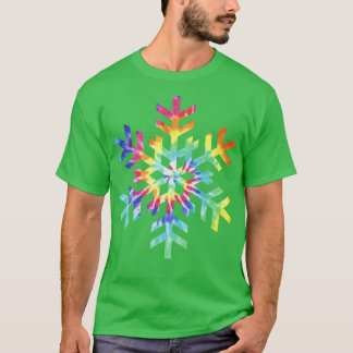 Tie Dye Snowflake Winter Christmas  T-Shirt