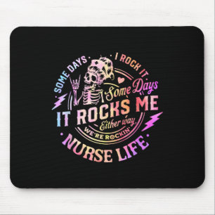 Tie Dye Some Days I Rock It Some Days It Rocks Me Mouse Pad