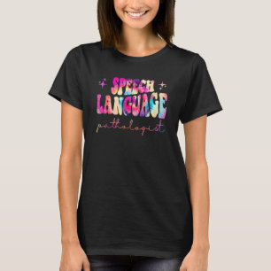 Tie Dye Speech Language Therapy Pathologist Retro T-Shirt