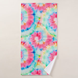 Tie Dye Spiral. Beautiful Watercolor Dirty Art. Sw Bath Towel