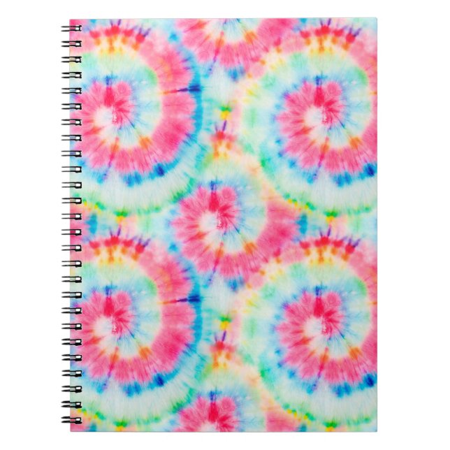 Tie Dye Spiral. Beautiful Watercolor Dirty Art. Sw Notebook (Front)