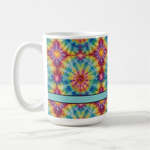 Tie Dye Spiral in Magenta Print 15 oz Coffee Mug
