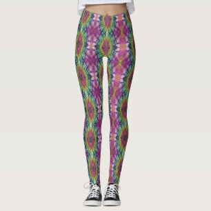 Tie Dye Spiral Pink  Leggings