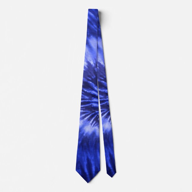 Tie-Dye Spiral Swirl - Blue Tie (Front)